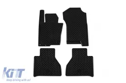 image-8-Rubber mats Gumarny Zubri suitable for Nissan Navara after 2016, 4-piece set, black color