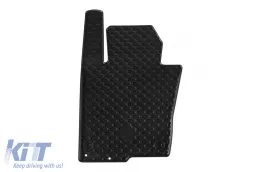 Rubber mats Gumarny Zubri suitable for Nissan Navara after 2016, 4-piece set, black color-image-6252253