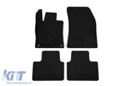 Rubber mats Gumarny Zubri suitable for Peugeot 308 SW, 308 Hybrid, 408, Hybrid after 2021, Citroen C5X, C5X Hybrid after 2022, Opel Astra Sportstourer, Hybrid after 2023, 4-piece set, black color-image-6232083