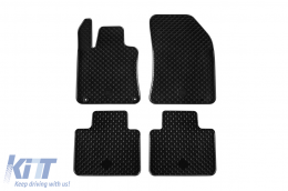 Rubber mats Gumarny Zubri suitable for Peugeot 508 after 2018, Citroen DS9 after 2020, 4-piece set, black color - ABFMP6024362
