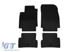 Rubber mats Gumarny Zubri suitable for Renault Clio 2005-2019, Captur 2013-2019, Modus 2004-2012, 4-piece set, black color - ABFMR6024182