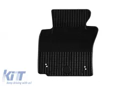 Rubber mats Gumarny Zubri suitable for Seat Leon 2005-2012, Altea 2004-2015, 4-piece set, black color-image-6251822
