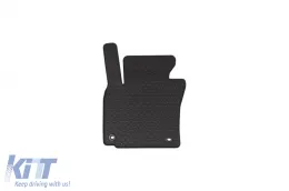 Rubber mats Gumarny Zubri suitable for Skoda Octavia 2004-2013, Volkswagen Golf V 2003-2009, Golf VI 2008-2013, Jetta 2005-2011 with round clips, 4-piece set, black color-image-6232094