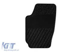Rubber mats Gumarny Zubri suitable for Skoda Fabia Praktik 2000-2007, 2-piece set, black color-image-6251152