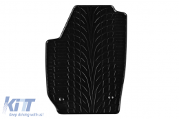 Rubber mats Gumarny Zubri suitable for Skoda Fabia 2007-2014, 4-piece set, black color-image-6251253