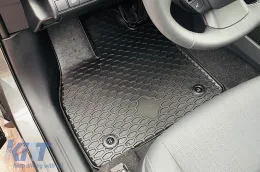 Rubber mats Gumarny Zubri suitable for Toyota bZ4X, Subaru Solterra after 2022, 4-piece set, black color-image-6232057