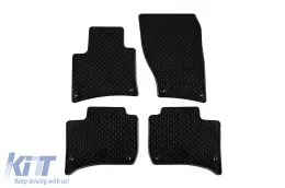 Rubber mats Gumarny Zubri suitable for Volkswagen Touareg, Porsche Cayenne 2010-2017, 4-piece set, black color-image-6231914