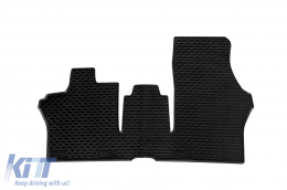 Rubber mats Gumarny Zubri suitable for Volkswagen ID.Buzz Cargo 1+2 after 2022, 1-piece set, black color - ABFMV6019536