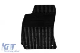 Rubber mats Gumarny Zubri suitable for Volkswagen Passat B5, B5.5 1997-2004 with round clips, 4-piece set, black color-image-6251075