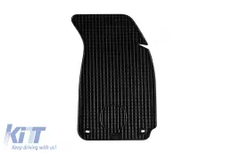 Rubber mats Gumarny Zubri suitable for Volkswagen Passat B5, B5.5 1997-2004, with oval clips, 4-piece set, black color-image-6251082