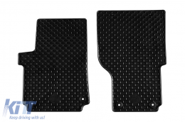 Rubber mats Gumarny Zubri suitable for Volkswagen Amarok 2010-2020, 2-piece set, black color - ABFMV6024272