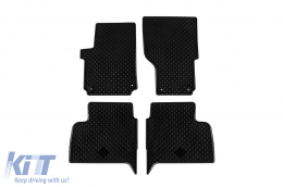 Rubber mats Gumarny Zubri suitable for Volkswagen Amarok 2010-2020, 4-piece set, black color - ABFMV6024273