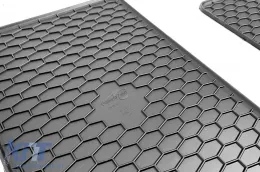 Rubber mats Gumarny Zubri suitable for Volkswagen ID.Buzz People after 2022, 6 seats, for third row seats, standard version, 1-piece set, black color-image-6252592