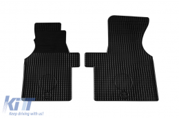 Rubber mats Gumarny Zubri suitable for Volkswagen Transporter T4 1990-2003, 2-piece set, black color - ABFMV6024419