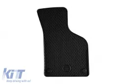 Rubber mats Gumarny Zubri suitable for Volkswagen Passat B6, B7 2005-2014, CC 2008-2017, Alltrack after 2012 with round clips, 4-piece set, black color-image-6254138