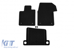 Rubber mats Gumarny Zubri suitable for Volkswagen T7 Multivan after 2021, 3-piece set, black color - ABFMV6024715