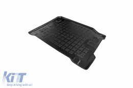 Rubber trunk mat by Rezaw-Plast suitable for Jeep Wrangler Unlimited JL 2018-2021, version with adjustable trunk floor 4xe PHeV, with audio system Alpine, 4 doors, 1 piece, black-image-6220025