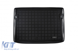 Rubber trunk mat by Rezaw-Plast suitable for Opel Crossland X after 2017 with the trunk floor in the upper position