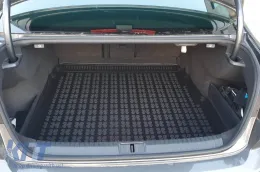 Rubber trunk mat by Rezaw-Plast suitable for VW Passat B8 sedan after 2014 with standard spare wheel-image-6219130