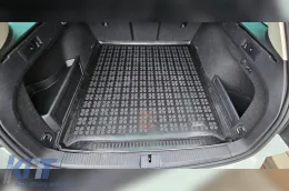 Rubber trunk mat by Rezaw-Plast suitable for VW Passat B8 wagon, Alltrack after 2014 with standard spare wheel-image-6219137