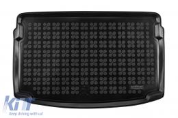 Rubber trunk mat by Rezaw-Plast suitable for VW Polo hatchback after 2017, suitable for version with adjustable trunk floor - ABTL-PV6017127