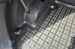 Rubber trunk mat by Rezaw-Plast suitable for Hyundai Santa Fe after 2018 with 7 seats with folded 3rd row of seats-image-6217490