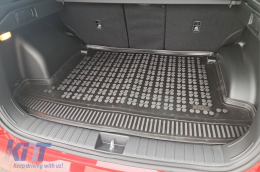 Rubber trunk mat by Rezaw-Plast suitable for Hyundai Tucson after 2020, with the trunk floor in the upper position, with surround sound system Krell-image-6217532