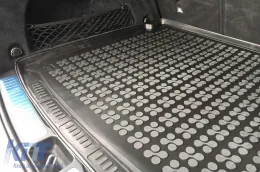 Rubber trunk mat by Rezaw-Plast suitable for Mercedes GLE W167 after 2019 with 7 seats with folded 3rd row of seats, GLE W167 5 seats version with adjustable trunk floor, with tools without Plug-in Hy-image-6217800