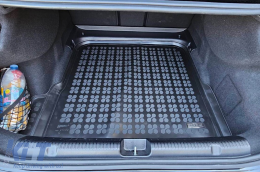 Rubber trunk mat by Rezaw-Plast suitable for Mercedes EQE V295 after 2022, 4x4, 4x2 electric version with adjustable trunk floor, with storage space under the trunk floor-image-6217849