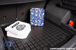 Rubber trunk mat by Rezaw-Plast suitable for Renault Clio after 2019 with the trunk floor in the lower position-image-6218234
