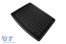 Rubber trunk mat by Rezaw-Plast suitable for Renault Megane E-Tech electric version after 2022, version with adjustable trunk floor, with storage compartment under the trunk floor, 1 piece, black-image-6218277