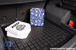 Rubber trunk mat by Rezaw-Plast suitable for Skoda Karoq 4x4 after 2017 with small spare wheel-image-6218586
