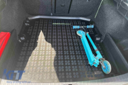 Rubber trunk mat by Rezaw-Plast suitable for Skoda Octavia sedan after 2019, with the trunk floor in the upper position-image-6218614
