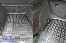 Rubber trunk mat by Rezaw-Plast suitable for Skoda Superb Liftback 4x4 after 2024 version with adjustable trunk floor, 1 piece, black-image-6218623