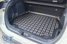 Rubber trunk mat by Rezaw-Plast suitable for Toyota C-HR HeV, PHeV after 2023 with the trunk floor in the lower position, version with battery in the trunk, 1 piece, black-image-6218678