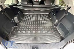 Rubber trunk mat by Rezaw-Plast suitable for Toyota Highlander VI XU70 after 2019 with 7 seats with folded 3rd row of seats-image-6218911