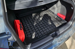 Rubber trunk mat by Rezaw-Plast suitable for Volkswagen Golf VIII wagon, Mild Hybrid after 2019 with the trunk floor in the lower position-image-6218978