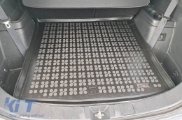 Rubber trunk mat by Rezaw-Plast suitable for Mitsubishi Outlander 2012-2021, without spare wheel, with 5-7 seats with folded 3rd row of seats, with or without subwoofer-image-6219810