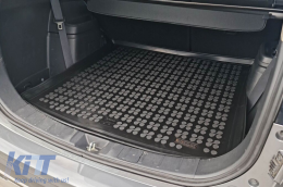 Rubber trunk mat by Rezaw-Plast suitable for Mitsubishi Outlander 2012-2021, without spare wheel, with 5-7 seats with folded 3rd row of seats, with or without subwoofer-image-6219813