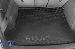 Rubber trunk mat by Rigum suitable for Audi Q3 2011-2018 with small spare wheel-image-6224557