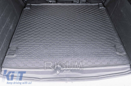 Rubber trunk mat by Rigum suitable for Citroën Berlingo, Peugeot Partner 5 seats after 2008-image-6224749