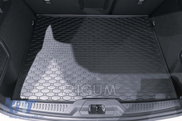 Rubber trunk mat by Rigum suitable for Ford Focus hatchback after 2018, with spare wheel-image-6243306