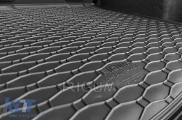 Rubber trunk mat by Rigum suitable for Ford Kuga 2012-2019 with the trunk floor in the upper and lower position-image-6224833