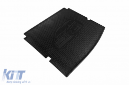 Rubber trunk mat by Rigum suitable for Ford Galaxy 5 seats after 2015, with vehicle silhouette logo, black-image-6227306
