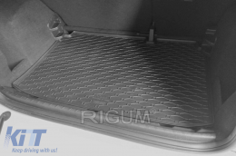 Rubber trunk mat by Rigum suitable for Ford EcoSport after 2018 with the trunk floor in the upper or lower position-image-6243281