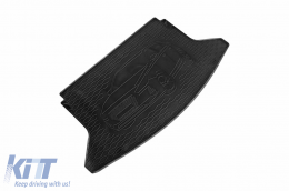 Rubber trunk mat by Rigum suitable for Hyundai i30 hatchback after 2017, with vehicle silhouette logo, black-image-6227337