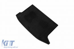 Rubber trunk mat by Rigum suitable for Hyundai Kona 2017-2023, with the trunk floor in the upper position, black-image-6243323