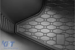 Rubber trunk mat by Rigum suitable for Hyundai Kona 2017-2023, with the trunk floor in the upper position, black-image-6243325