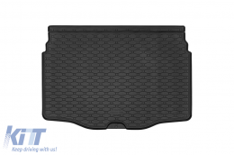 Rubber trunk mat by Rigum suitable for Jeep Avenger, Avenger Electric after 2023, with the trunk floor in the upper or lower position, or version without adjustable trunk floor