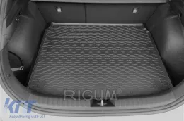 Rubber trunk mat by Rigum suitable for Kia xCeed wagon after 2019 with the trunk floor in the upper or lower position-image-6225095